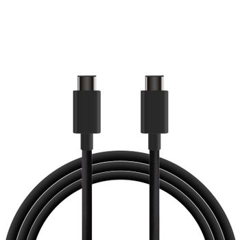 Ksix Cable USB-C a USB-C 1m Negro