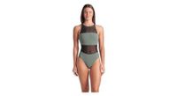 banador arena mesh panels vent back mujer verde