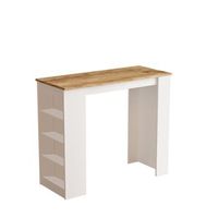 mesa de comedor de madera setup - 120 x 52 x 102 cm - marron