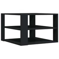 mesa de centro madera de ingenieria negro 58x58x40 cm vidaxl
