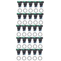 interruptores boton cuadrado 25 pzas abslaton 16mm 24v verde