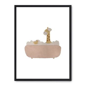 Cuadro Giraffe Bathing