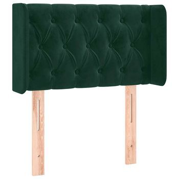 Cabecero，cabecero Cama，panel De Cabecera De Terciopelo Verde Oscuro 83x16x78/88 Cm