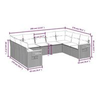 conjunto de sofas de jardin incluye cojines set de 9 piezas
