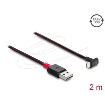 Cable USB DeLOCK 81551 2 m USB A a USB C USB 2.0 Rojo Negro