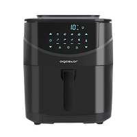 aigostar melodia - 2 en 1 freidora de aire  vaporera 7l capacidad pantalla led tactil 8 menus preprogramados 1700w modo manual funcion bombeo y limpieza libre de bpa libro de recetas incluido