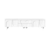 mueble tv 180 cm - minimalista con patas de madera diseno elegante - blanco