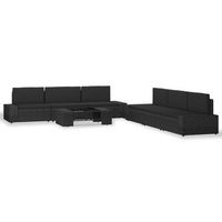 juego de muebles de jardin 7 piezas ratan sintetico negro vidaxl