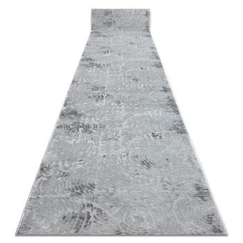 Alfombra De Pasillo Structural Mefe 8725 Dos Niveles De Vellón Gris   90x340 Cm