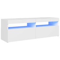 mueble tv  mueble de salon  armario tv con luces led blanco 120x35x40 cm
