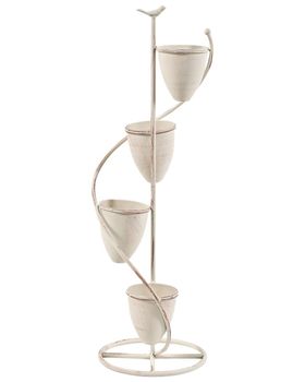 Maceta de exterior de metal beige h75