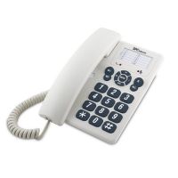spc original - telefono fijo mesa y pared con teclas grandes blanco