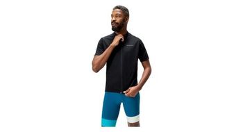 Endura loop maillot de manga corta con cremallera completa negro