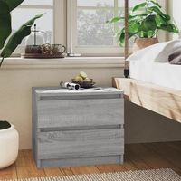 mesita de noche - mueble para dormitorio - madera contrachapada - gris sonoma 50x39x435cm