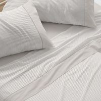 juego de sabanas 100 algodon extrasuave diseno rayas azul 120 x 190200 cm - greige - burrito blanco