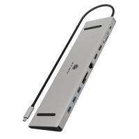 estacion de acoplamiento icy box ib-dk2106a-cpd 3x usb hdmi vga 100w sd black