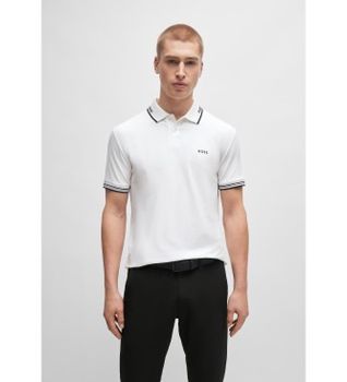 BOSS para hombre. 50506193 Polo Paul blanco (L), Casual, Algodón, Manga corta