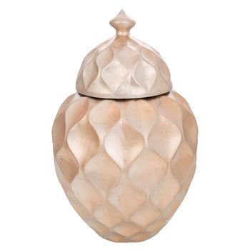 Jarrón De Cerámica Dorado 30,5x30,5x47