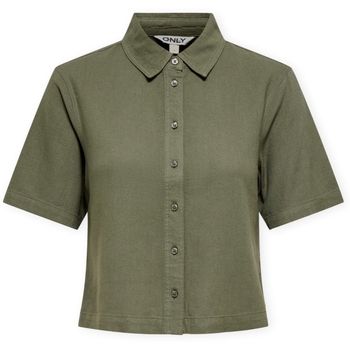 Only Camisa Goa Shirt - Smokey Olive para mujer