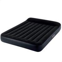 colchon hinchable doble intex pillow rest con bomba electrica 152x203x25 cm gris