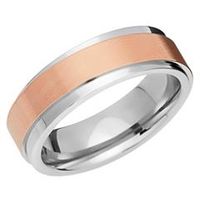 anillo chapado en oro de acero inoxidable de 6 mm de ancho