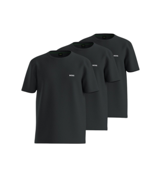BOSS para hombre. 50559436 Pack 3 Camisetas Basic negro (S), Casual, Algodón, Manga corta
