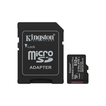 microSDXC 512GB Canvas Select Plus Gen3 UHS-I 150MB/s A1 V30 Adaptador SD Negro