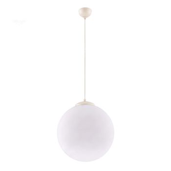 Lámpara colgantes beige acero/vidrio alt. 130 cm