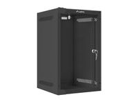 bastidor de pared lanberg wf10-2309-10b 9u 10 20kg ip20 puerta de cristal negro