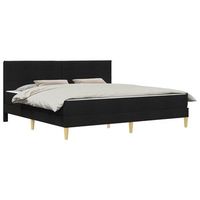 estructura de cama negro 180 x 200 cm poliester vidaxl