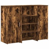 mostrador de recepcion roble ahumado 135x50x1035 cm vidaxl