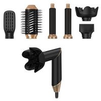 secador de pelo plegable 5 en 1 con tecnologia ionica 1000 w de potencia y 3 niveles de temperatura ajustable 6x6x30 cm color negro