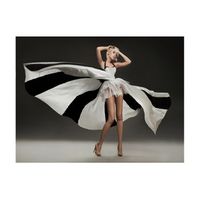 papel pintado 3d - una chica blonda en un vestido espectacular 350x270 cm