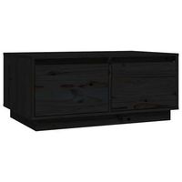 mesa de centro de madera maciza de pino negro 80x50x35 cm vidaxl