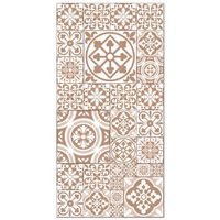 panorama alfombra vinilica hidraulica talavera marron 80x200 cm
