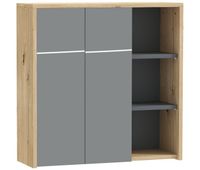 homcom armario de bano con espejo armario con espejo para bano con estantes estilo moderno 60x20x60 cm madera natural