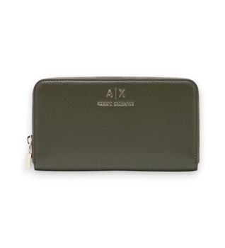 A|X Armani Exchange para mujer. XW000359AF12040U7043 Cartera Effect verde (OSFA), Casual, Poliéster