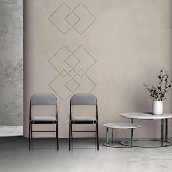 Silla de tela  gris claro