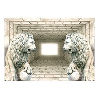 papel pintado 3d - chamber of lions 250x175 cm