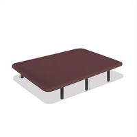 base tapizada 105 x 200 cm tejido 3d choco estructura 40x30mm sin patas
