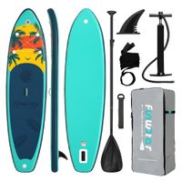 tabla de paddle surf inflable funwater tabla sup antideslizante de 320-385cm con accesorios tabla de paddle inflable para adultos surf yoga pesca turismo lago rio y oceano