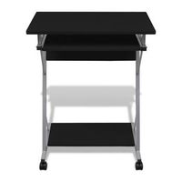 mesa de escritorio   escritorio de despacho  escritorio compacto de ordenador con bandeja de teclado negro