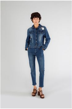 jeans de mezclilla estilo cigarrillo medium darck blu 26