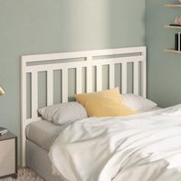 cabecero de cama  panel de cabecera madera maciza de pino blanco 166x4x100 cm cfw888981