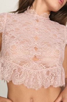 Hunkemöller Top Allover Lace Legacy Rosa