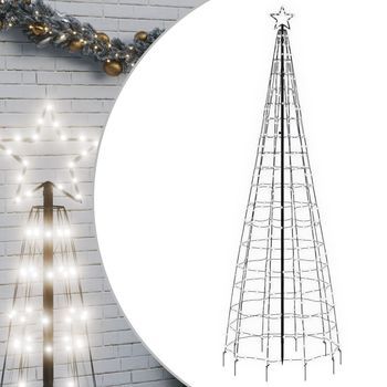 Árbol De Navidad Led Con Estacas 570 Leds Blanco Frío 300 Cm Vidaxl