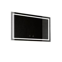 espejo rectangular luz led retroiluminada 80x90 6500k fria
