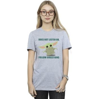 Disney Camiseta The Mandalorian Does Not Listen para mujer