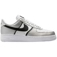 nike deportivas moda air force 1 low 07 lv8 metallic silver white black para hombre