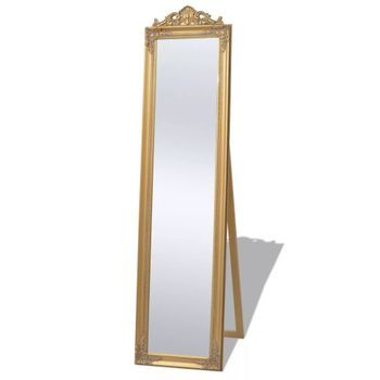 Espejo De Pie Estilo Barroco 160 X 40 Cm Dorado
